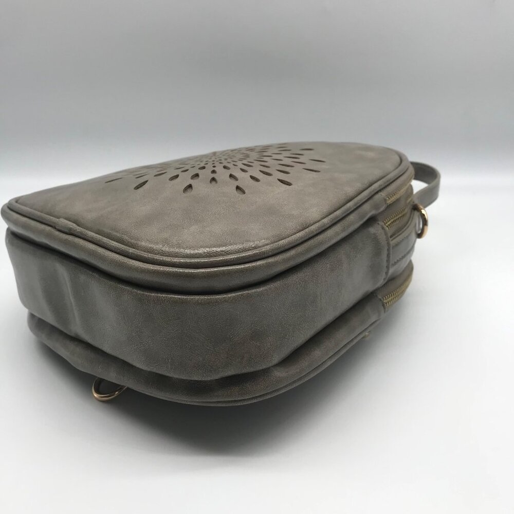 Aphison Forever Sunshine Gray Leather Mini Backpack - Picture 6 of 11